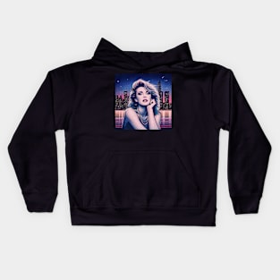 Vaporwave 80s City Pop Woman Kids Hoodie